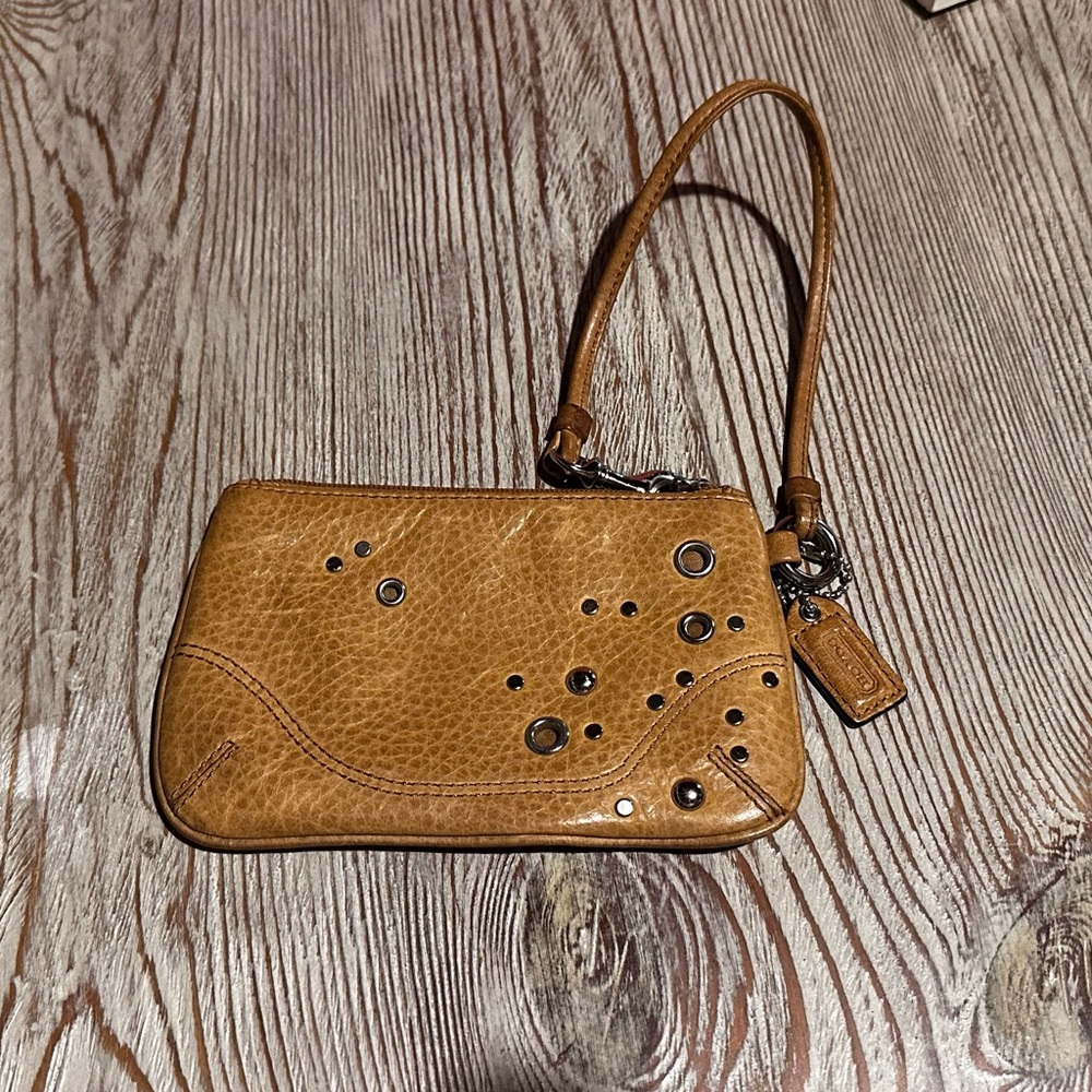 Coach Brown Leather Women's Wristlet